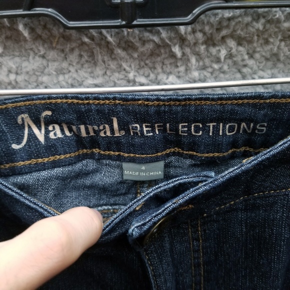 Natural Reflections Women's 4 Blue Bootcut Jeans 32.5" 30.75" 8.5" - Picture 6 of 11
